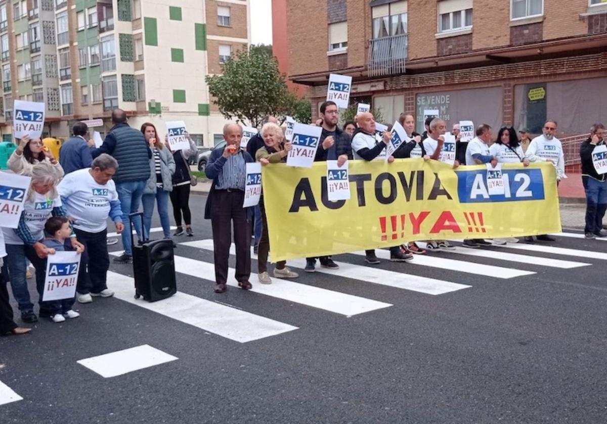 Movilización del pasado viernes en Belorado.