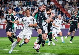 Imagen del partido entre el Albacete y el Burgos CF.