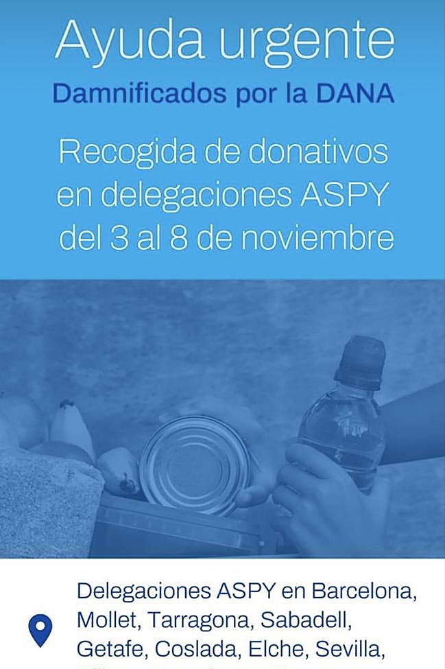 Cartel recogida de donativos