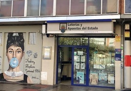 Imagen exterior de la administración de loterías ubicada en Gamonal.