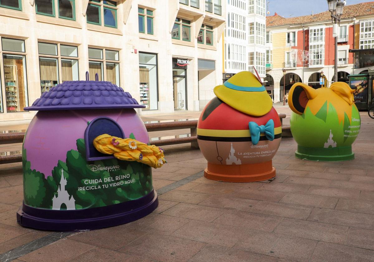 Contenedores de Disneyland París decorando el centro de Burgos