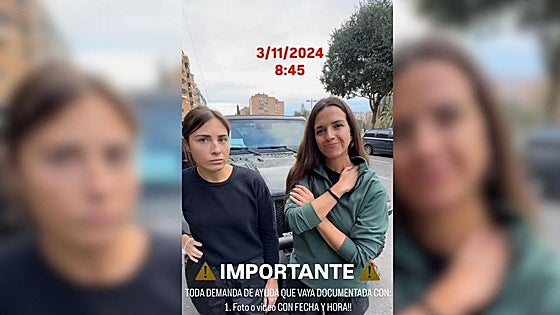 La piloto de Burgos Cristina Gutiérrez, en Valencia ayudando a los más afectados