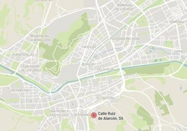 Mapa del lugar de la agresión ocurrida en Burgos.