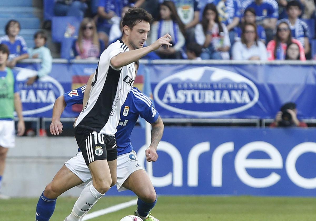 Borja Sánchez, en el partido frente al Real Oviedo.