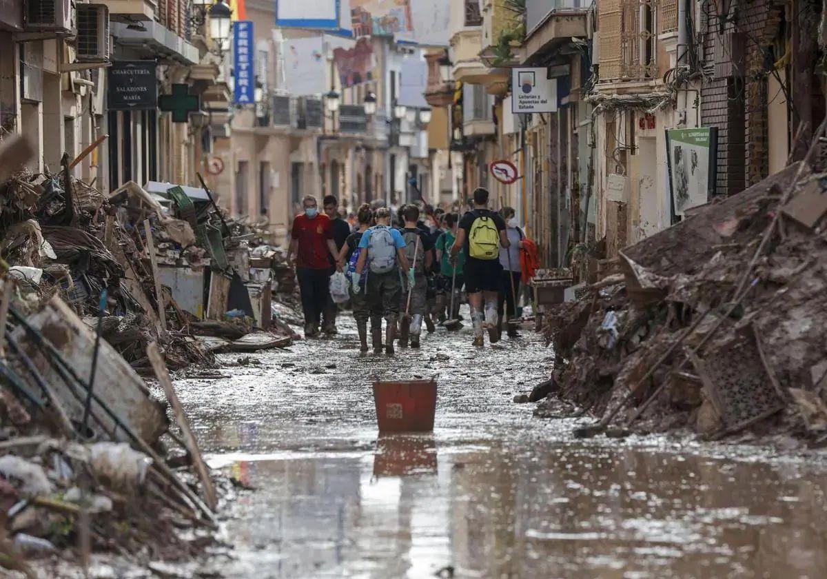 Una calle de Paiporta.