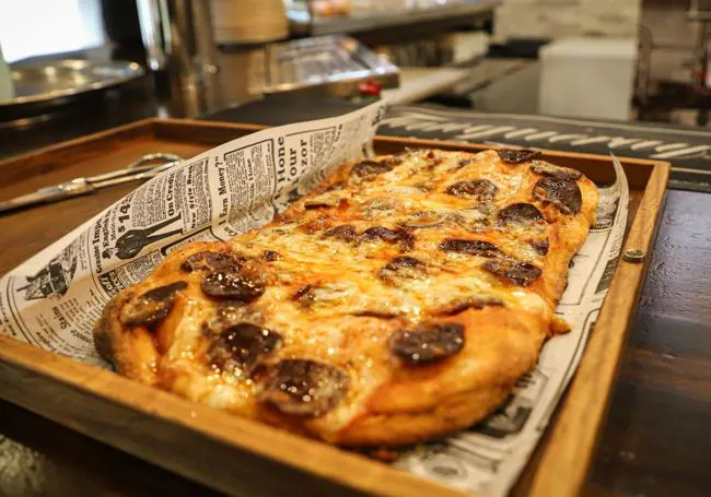 Pizza Alejandría de La Rima Fast Food Gourmet, participante en el Campeonato de España