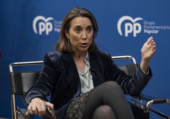 La secretaria general del PP, Cuca Gamarra.