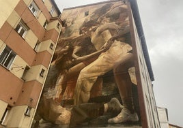 Grafiti de la plaza Hortelanos de Burgos