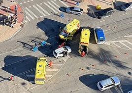 Imagen del accidente en Burgos.