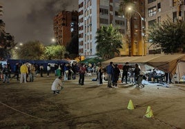 Las instalaciones del Sporting de Benimaclet convertidas en refugio de animales durante los siguientes días a la DANA en Valencia.