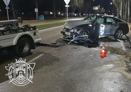 Accidente ocurrido en Burgos este lunes por la noche.