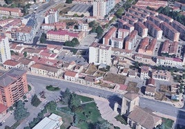 Imagen aérea del pueblo antiguo de Gamonal.