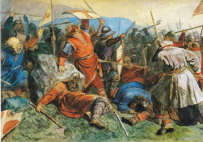 'La Batalla de Stiklestad', Peter Nicolai Arbo.