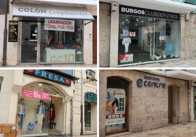 Tiendas que abren y cierran en la calle Laín Calvo de Burgos.