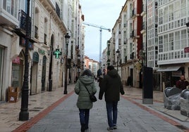 Calle Laín Calvo, en el centro de Burgos.