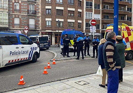 Dispositivo desplegado tras el atropello en Burgos.