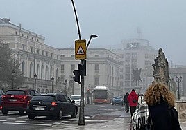Las temperaturas a primera hora de la mañana seguían siendo negativas en Burgos