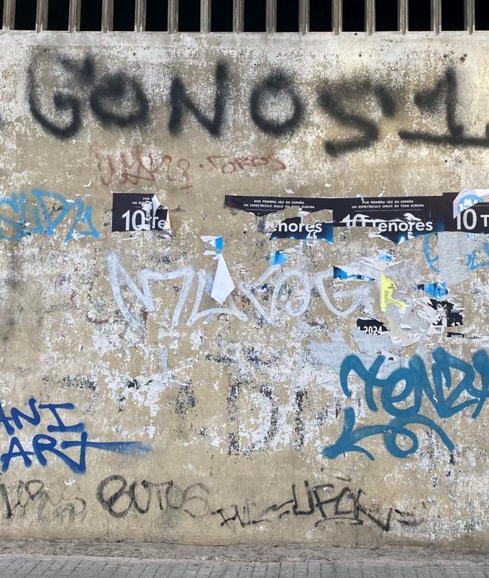 Imagen secundaria 2 - Grafitis en las calles de Burgos.