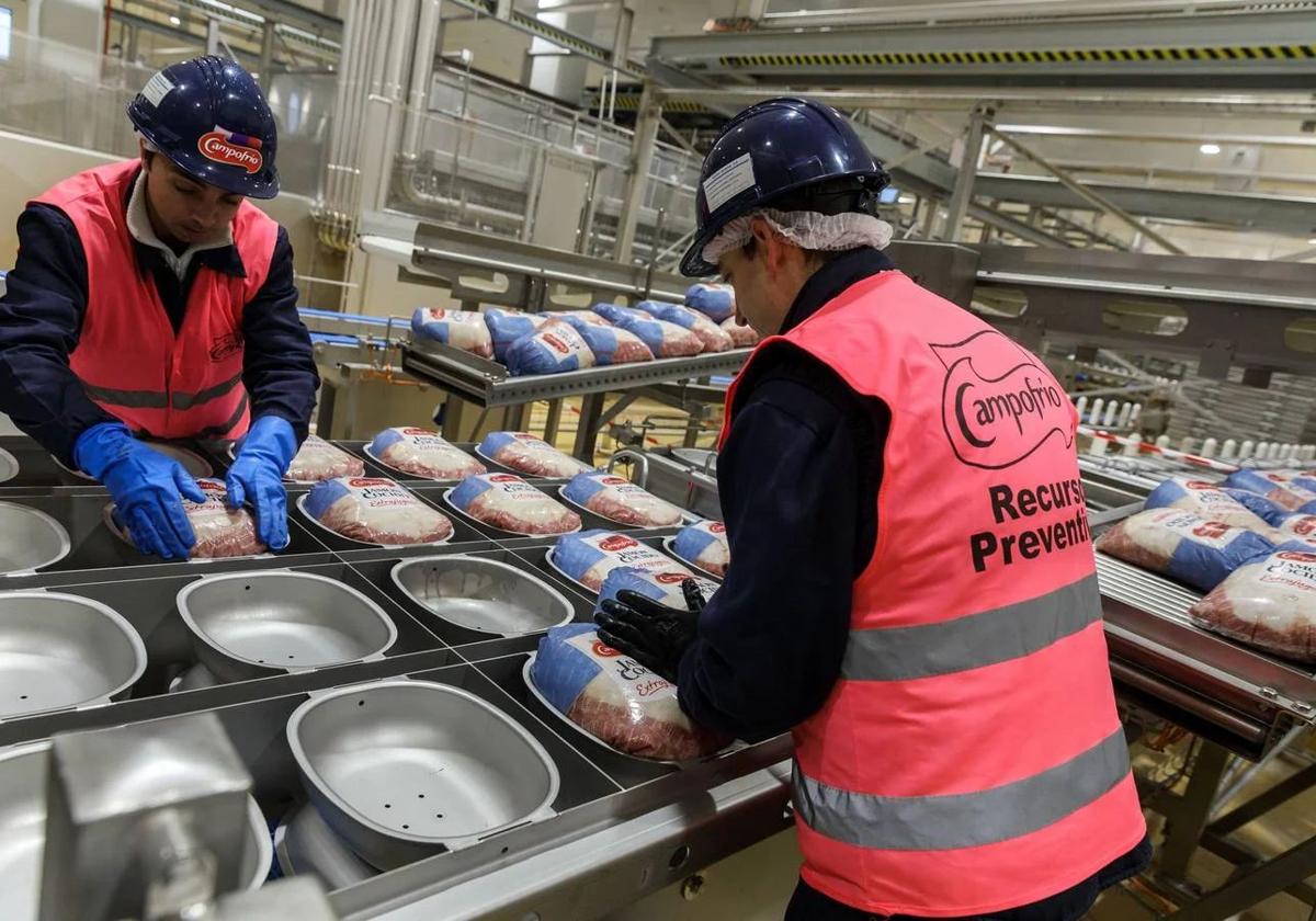 Interior de la fábrica de Campofrío, uno de los referentes industriales de Burgos.