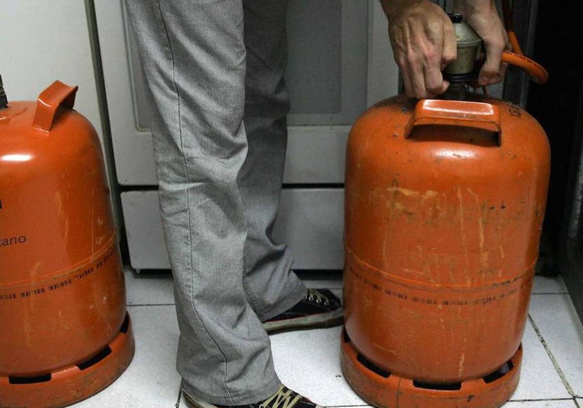 Imagen de archivo de una bombona de gas.