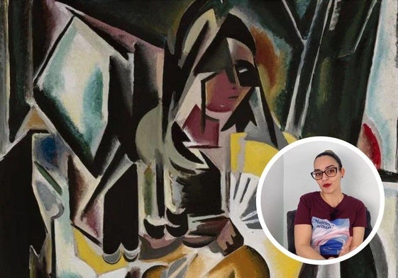'La dama del abanico', 1913-1916, de María Blanchard / En el círculo Elena Rodríguez, historiadora del arte.