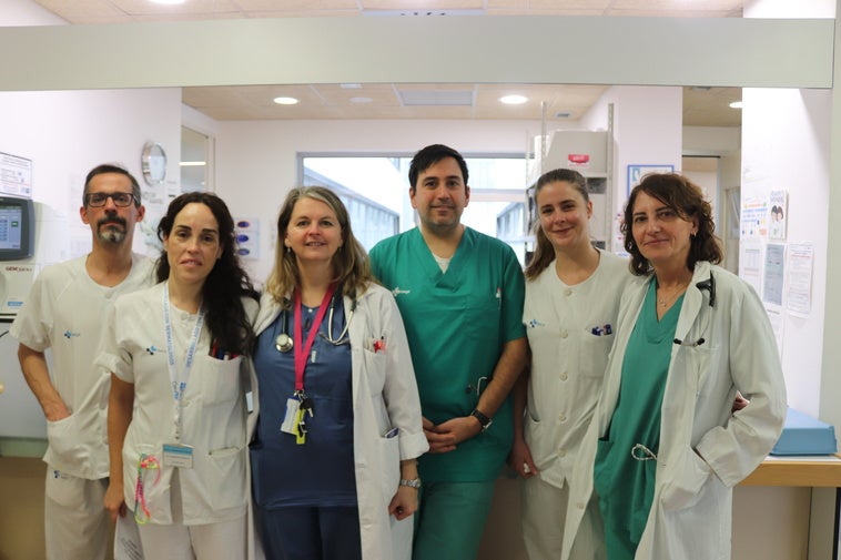 Parte del equipo de neumología del HUBU.