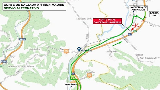 Las obras para los ramales de la A-1 cortarán el tráfico en un tramo de Burgos