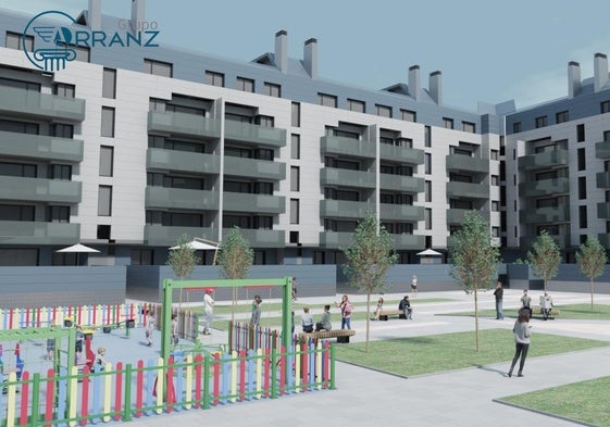 Fotomontaje de Residencial La Quinta Estación del Grupo Arranz.