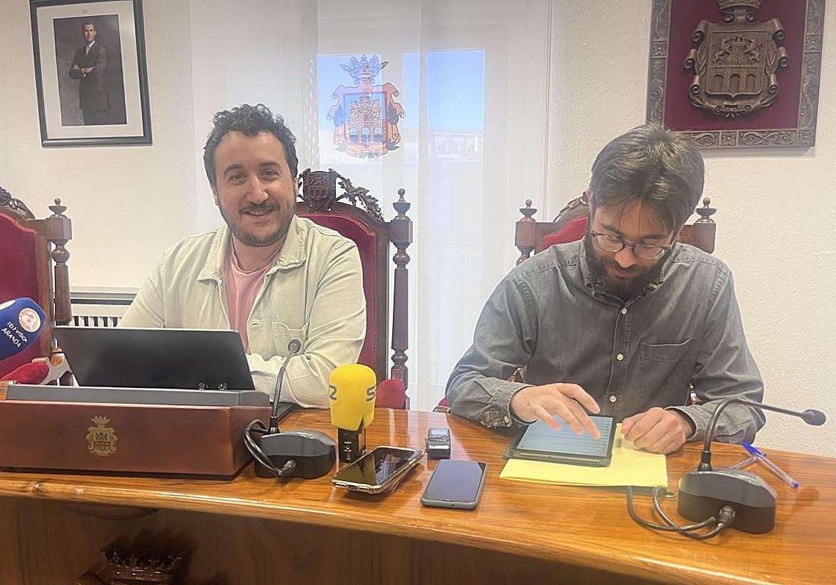 Carlos Medina (drch), concejal de Medio Ambiente de Aranda de Duero.