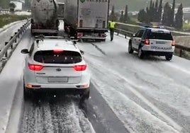 Lugar del accidente en los túneles de Pancorbo.