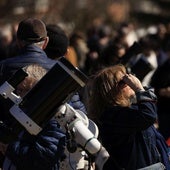 Observación del eclipse parcial de Sol del 29 de marzo en un punto de España.
