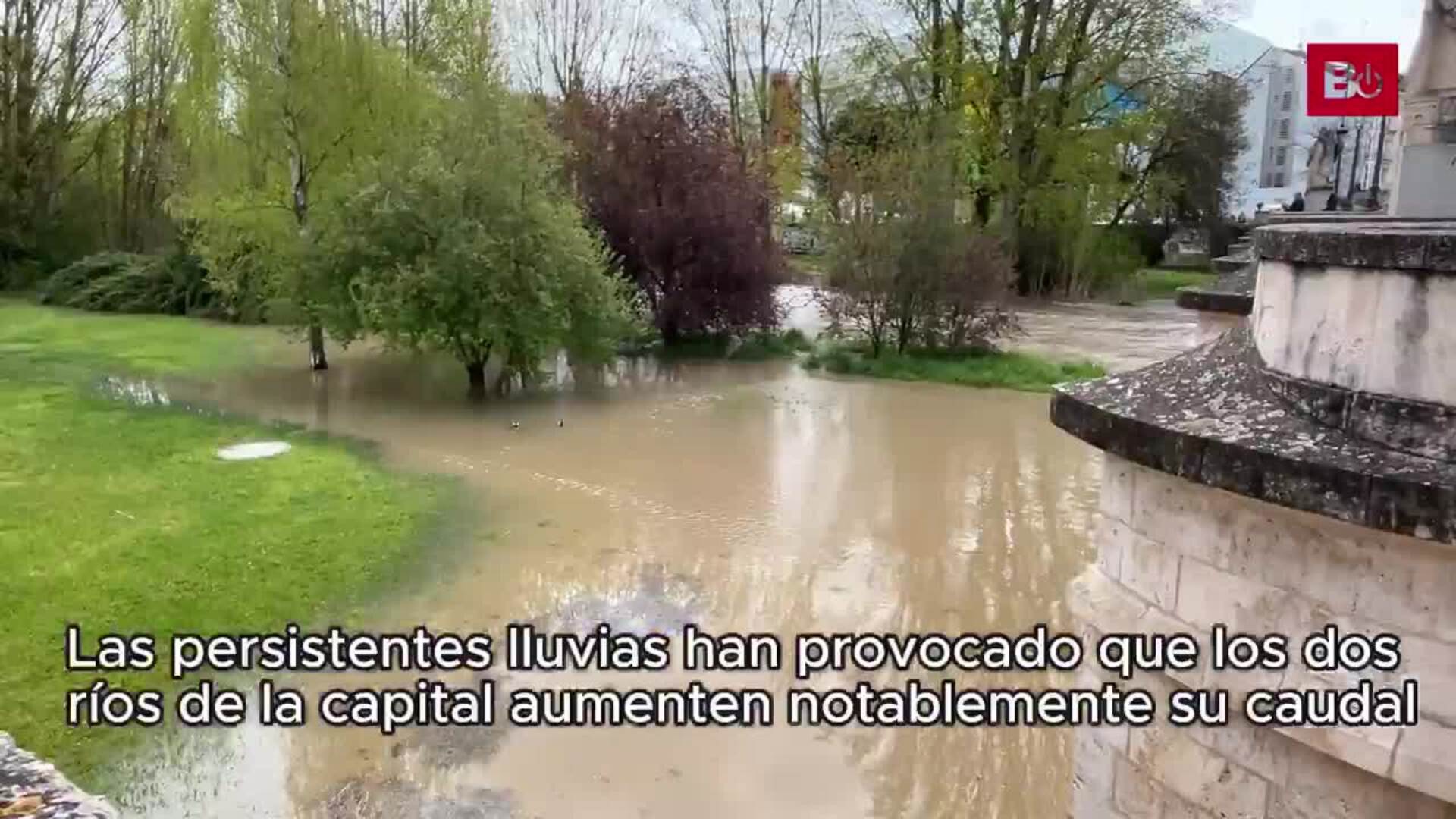 Los ríos Vena y Arlanzón experimentan crecidas históricas a su paso por Burgos