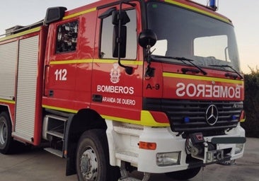 Excarcelan al ocupante de una furgoneta herido tras chocar contra un camión en Burgos