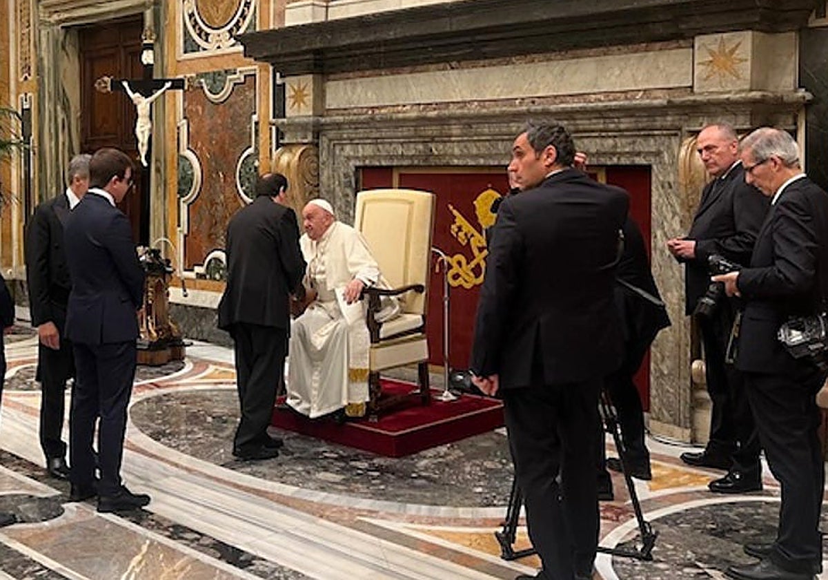 Último acto de Francisco con seminaritas de Burgos.