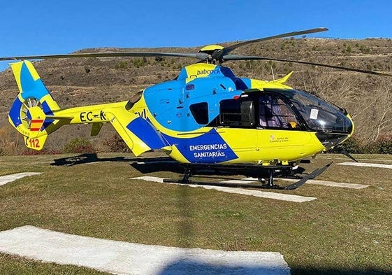 El herido ha sido evacuado en helicóptero y después trasladado en ambulancia al hospital de Burgos.
