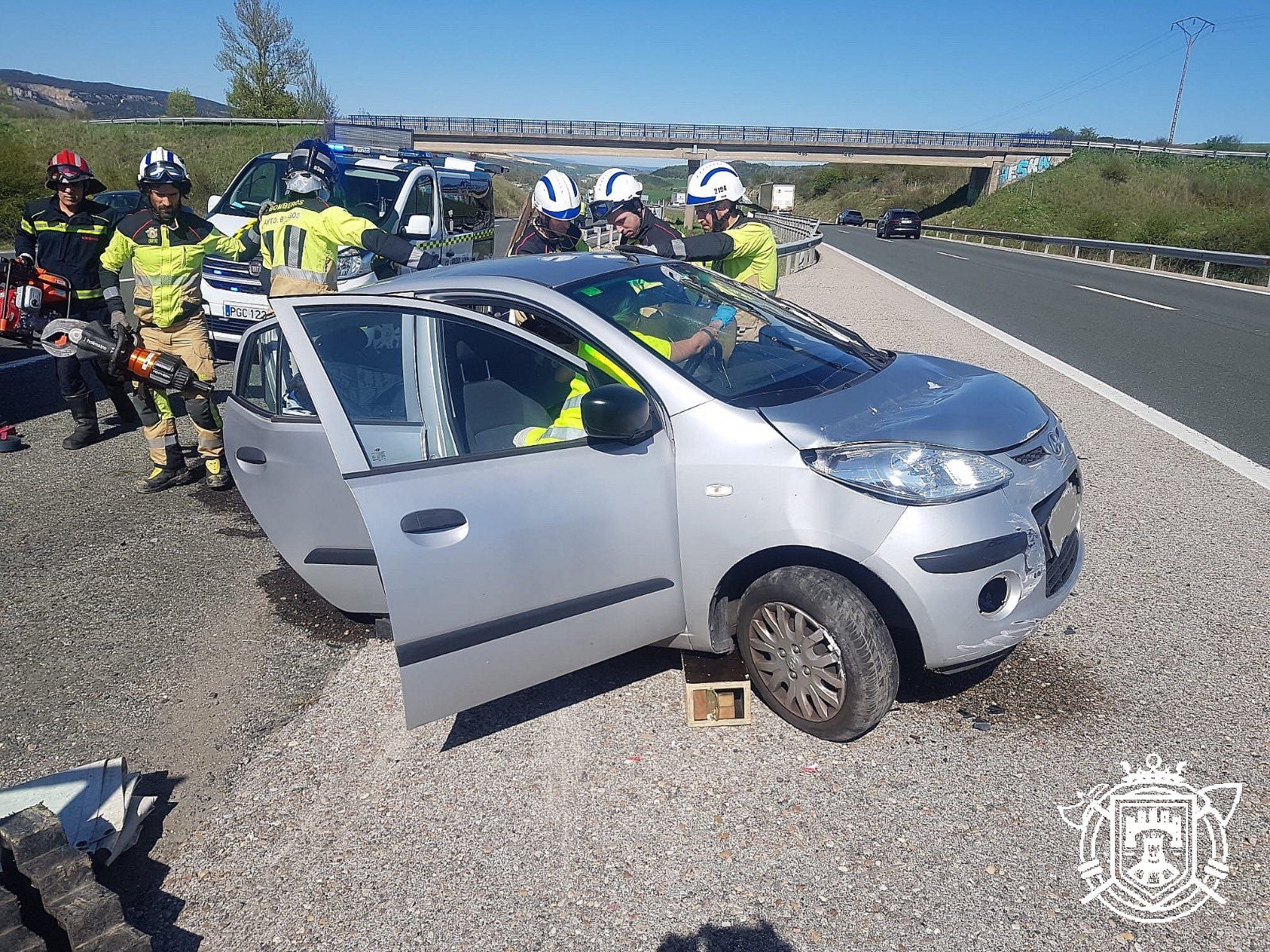 El herido ha sido trasladado al hospital de Burgos.