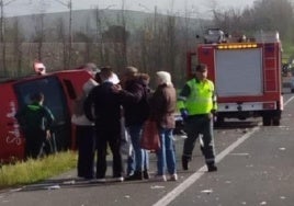 Imagen del accidente mortal en Burgos.