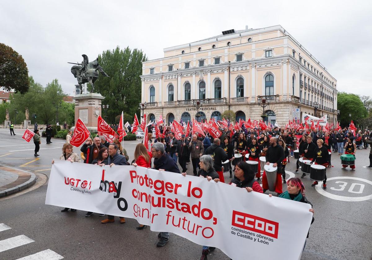 Las 37,5 horas y la defensa de los derechos conquistados centran el 1 de Mayo en Burgos