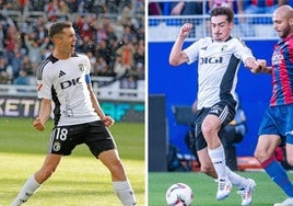 Aitor e Íñigo Córdoba con la elástica blanquinegra.