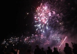 Fuegos artificiales en Burgos.