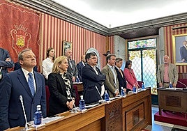 Foto de archivo del los grupos Vox y PP en el Pleno.