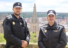 Los agentes que salvaron la vida de un hombre que se intentó suicidar en Burgos.