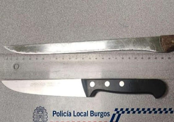 Cuchillos intervenidos en Burgos.