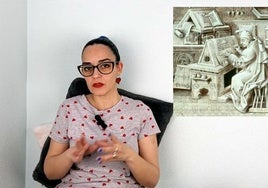 Elena Rodríguez explica la leyenda de la papisa Juana.