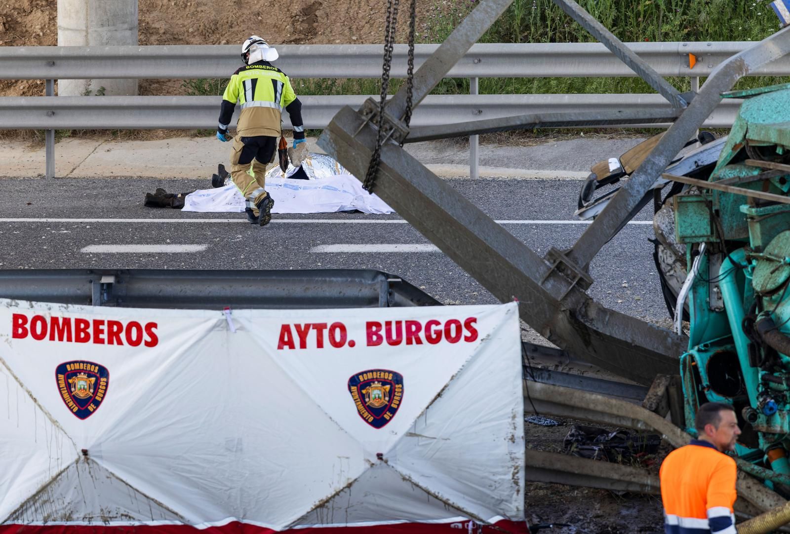 Imágenes del accidente mortal en la circunvalación de Burgos