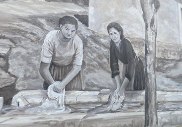 Los murales de un pueblo de Burgos que muestran su pasado