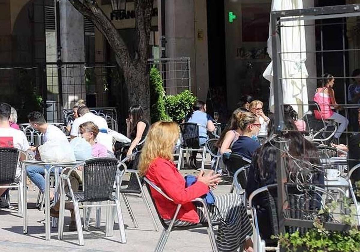 Terraza en Burgos.