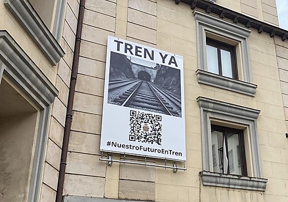 Cartel ubicado en Aranda de Duero