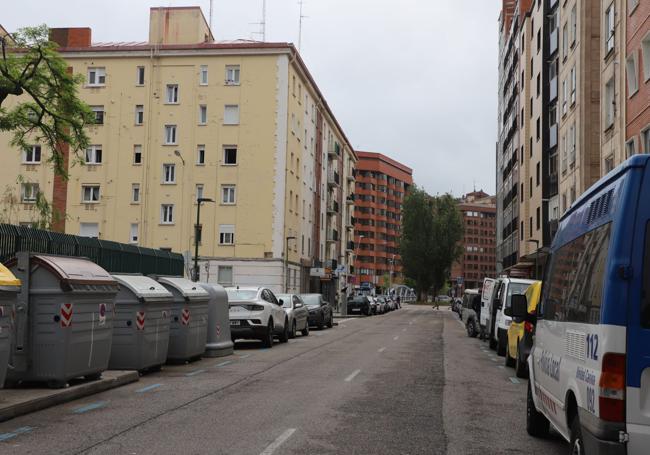 Vista de la calle Valentín Jalón, en Burgos.