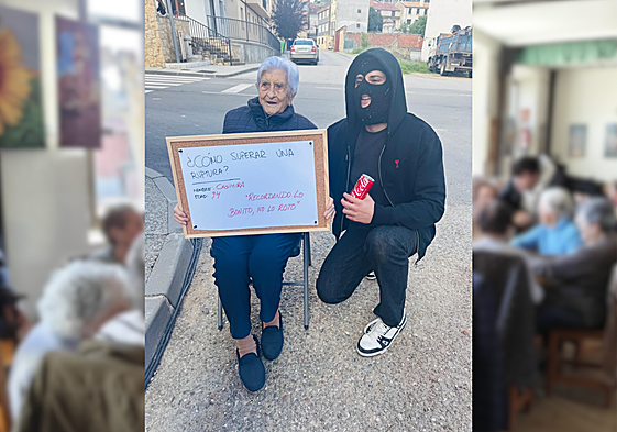 El influencer Ceciarmy junto con una vecina de Huerta de Rey